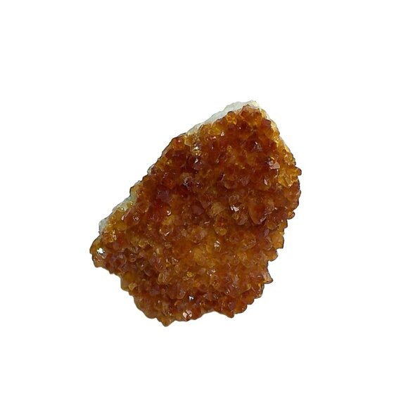 Brazilian Citrine Druzy Honey Tone Crystal In Matrix - Picture 4 of 5